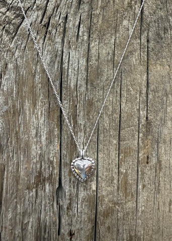 Sterling Silver Puffy Heart