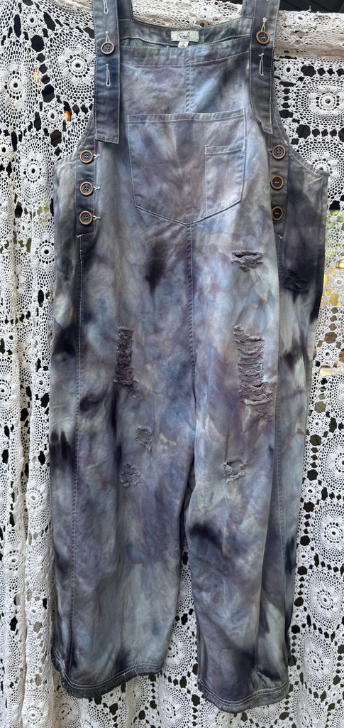 Hand Dyed Easel Overalls