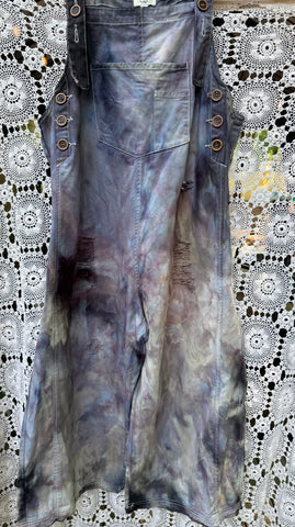 Hand Dyed Easel Overalls