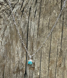 Sterling Silver Round Turquoise Pendant