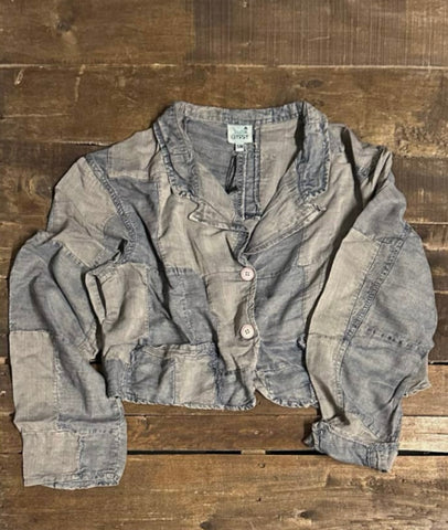 Patchwork Skies Crop Jacket