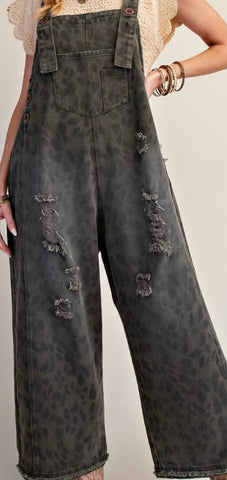 Animal Print Overalls
