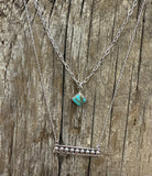 Sterling Silver Diamond Turquoise Pendant