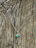Sterling Silver Diamond Turquoise Pendant